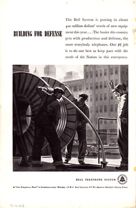Bell Telephone Building for Defense Nation Emergency Vintage Print Ad 1941 - Picture 1 of 4