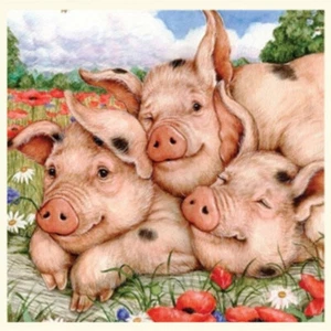 Diamond Painting 5D Full Square 50cmx50cm, Three Little Pigs Free Post Oz Seller - Picture 1 of 3