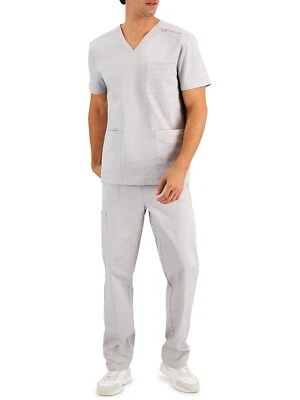 Hanes ComfortFit 弹力男女通用棉质 V 领磨砂上衣/拉绳磨砂裤套装 — 第 1/4 张图片