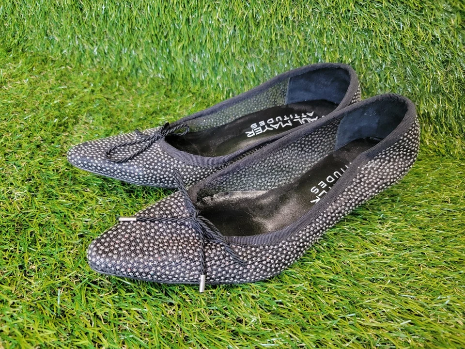 PAUL MAYER Attitudes Royal M Riviera Mujer 6.5 Negro Brillo Arco Gatito Tacones Foto 1 de 4