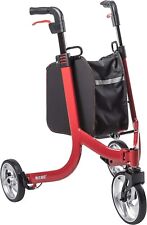 Drive Medical Nitro Sprint Foldable Rollator Walker With Seat Red 102662RD