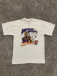 Vintage 90s Michael Finley Phoenix Suns Shirt Sz L NBA Graphic Caricature Rare - Picture 1 of 8