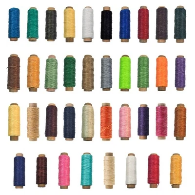 150D 0.8mm Thickness Flat Waxed Cord Waxed Thread Hand Stitching Thread Line DIY - Image 1 of 4