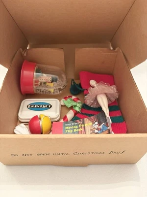 AMERICAN GIRL MOLLY'S CHRISTMAS PRESENT BOX, STOCKING, SNOWGLOBE,BALLERINA,MORE - Image 1 of 4