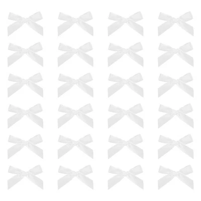 24 шт. мини лента бант 1,8 дюйма мини ткань атласная лента белый - Изображение 1 из 4