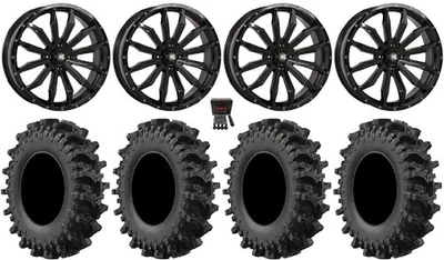 High Lifter HL21 22" Wheels Bk 33" MotoSlayer Tires Honda Pioneer 1000 / Talon — 第 1/4 张图片