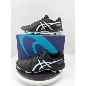 ASICS Gel-Lethal Club 10 Men’s Soccer Cleats Black White Shoes 1111A081 Size 9 - Picture 1 of 10