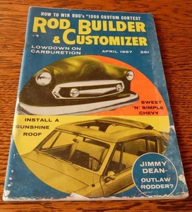 Revista Rod Builder & Customizer abril 1957 - Lowdown on Carburetion - Imagen 1 de 4