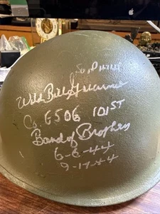 Band of Brothers Hand SIGNED WWII Helmet AUTOGRAPHED Wild Bill Guarnere PSA/DNA - Picture 1 of 7