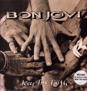 Bon Jovi Keep the Faith LP vinyl UK Jambco 1992 with inner sleeve has info - Picture 1 of 5