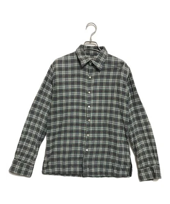 45rpm 纱布式格纹衬衫 尺寸:1 绿色 男式 — 第 1/4 张图片