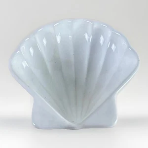 Portasapone vintage in porcellana conchiglia di vongole ciotola bianca conchiglia deco - Foto 1 di 7