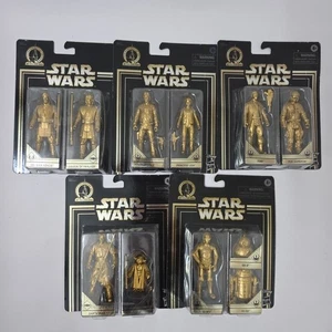Star Wars Commemorative Edition GOLD Lot 5 Carded Figures Neu 1980-2019 Neu - Bild 1 von 7