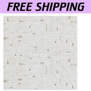 Waterproof Beige Grasscloth Wallpaper - Removable Self-Adhesive Decorative Roll - Picture 1 of 11