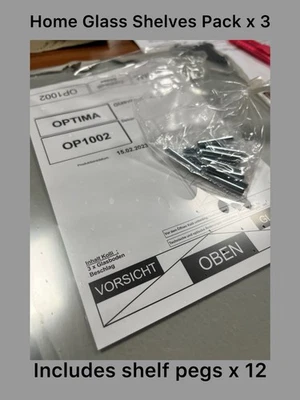 Pack of Glass Shelves for Argos single Door Display Cabinet or Displaycabinetsuk