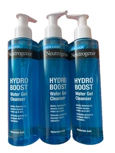Neutrogena Hydro Boost Water Gel Cleanser 3 x 200ml With Hyaluronic Acid - Picture 1 of 6
