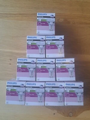 10x Philips Master GU10 5w 345 Lumem Dimtone Dimmable 2200-2700k 36° - Image 1 of 4