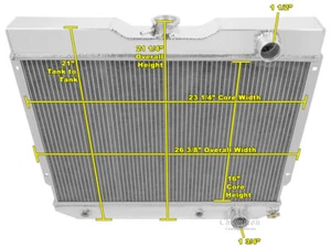 3 Row SZ Champion Radiator for 1965 Chevy Bel Air - Imagen 1 de 7