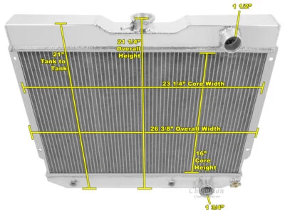 DR Champion 3 Row Radiator W/ 12" Fans, Shroud for 1962-1965 Chevrolet Chevy II — 第 1/4 张图片