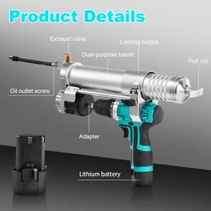Akku Fettpresse Elektrische Grease Fett Gun Einhandfettpresse 12.8V 1500mAh Akku - Bild 1 von 10