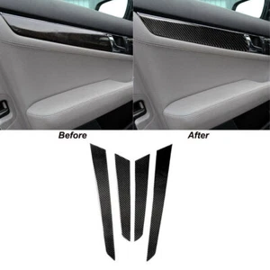 Cubierta de panel de puerta de fibra de carbono 4 piezas para Mercedes-Benz Clase C W204 2007-2013 - Imagen 1 de 11