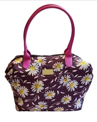 Betsey Johnson цветочный фиолетовый шляпа розовый сумка с короткими ручками - Изображение 1 из 4