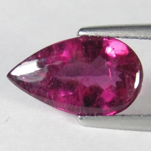 2.79Cts Sparkling Natural Rubelite Tourmaline 13x7.8mm Pear Mozambique Gemstone - Picture 1 of 5