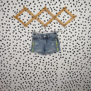 Old Navy Distressed Embroidered Girls 100% Cotton Denim Shorts Size 6 - Picture 1 of 6