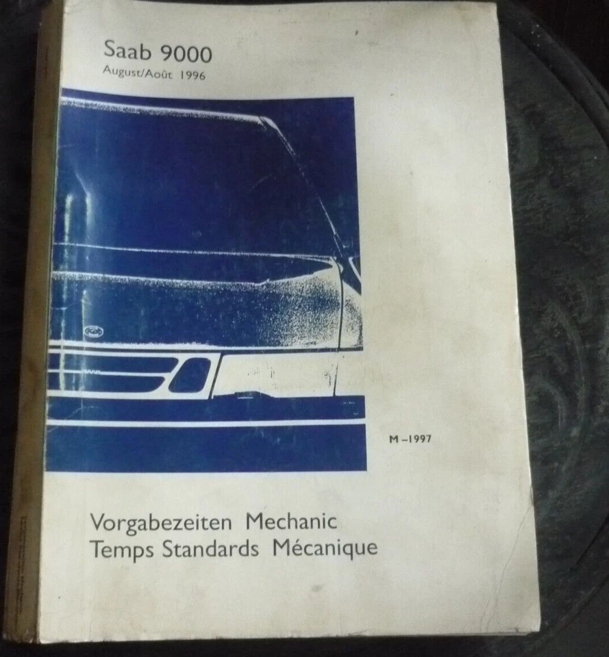 Manual de taller SAAB 9000 agosto 1996 tiempos predeterminados - Imagen 1 de 1