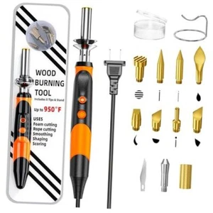 Wood Burning kit, Professional WoodBurning Pen Tool, DIY Creative Orange - Picture 1 of 6