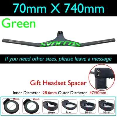 Встроенный руль горного велосипеда FRASER IC SL XC из углеродного волокна -17° градус 28,6 мм зажим - Изображение 1 из 4