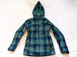 Burton AK Cyclic Gore-tex 2L waterproof blue navy shadow plaid snowboard jacket - Picture 1 of 9