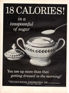 Estampado publicitario vintage COMIDA Azúcar 18 calorías vestirse por la mañana - Imagen 1 de 1