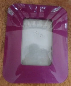 9.5 x 7.5" Picture Frame Purple With curved dome front glass & Easel Back & hook - Picture 1 of 2