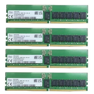 Hynix 128GB (4X32GB) DDR5 4800MHz PC5-38400 ECC REG RDIMM Memory Ram HMCG88MEBRA - Picture 1 of 5