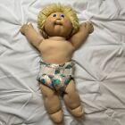 Vintage 1982 Cabbage Patch Kid Doll Blond Hair Blue Eyes Needs TLC Diaper