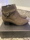 Saint Laurent Suede Soho Haunting Green Boots W/Box And Dust Bag