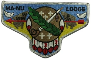 Ma-Nu Lodge 133 Last Frontier Council OK Flap LGRY Bdr (NE 2072) - Picture 1 of 2