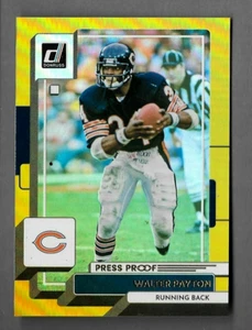 WALTER PAYTON 2022 DONRUSS PRESS PROOF GOLD PARALLEL INSERT CARD #84 BEARS HOF - Bild 1 von 2