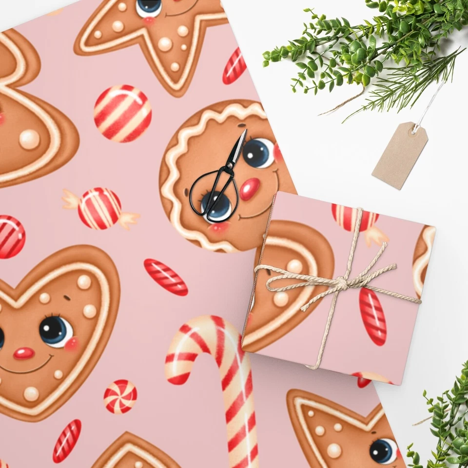 Pink Christmas Wrapping Paper  - Image 1 of 1