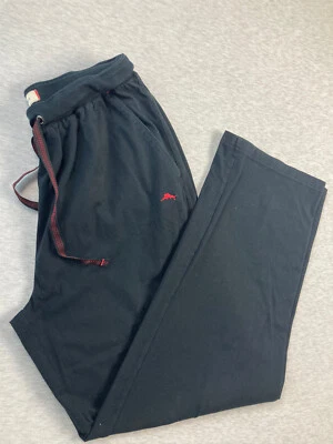 Mens Tommy Bahama Black Lounge Pants Sz MED Pajama Bottoms Drawstring Comfy EUC - Image 1 of 4