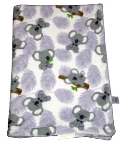 TAHARI Koala Bear Baby Blanket Gray White Bow Tie Security Lovey 30x40" - Picture 1 of 2