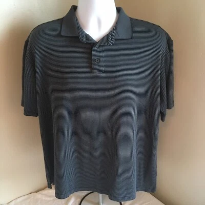 Camisa Polo Jamaica Jaxx Para Hombres Grande Gris Rayas Manga Corta ¡Envío Gratis! Foto 1 de 4