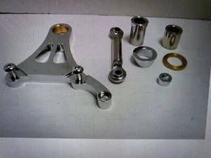 Chrome Springer Front Brake Caliper Mount Bracket Kit Harley Chopper Custom 4 pi - Picture 1 of 2