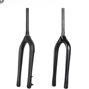 26*5.0 Inch Carbon Fiber Snow Bike Fat Front Fork Thru Axle 150*15mm Hard Fork  - Picture 1 of 23
