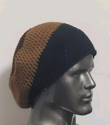 Beret Tam 帽子 Rasta Hippie Dreads Beanie Reggae 帽子 Dreadlocks Slouchy 均码 — 第 1/4 张图片