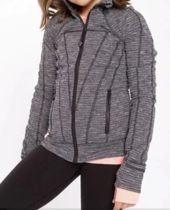 IVIVVA | Lululemon Perfect Your Practice Jacket in Coco Pique Black White 14 - Picture 1 of 8