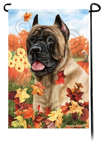 Falling Leaves Garden Flag - Fawn Cane Corso - Picture 1 of 1