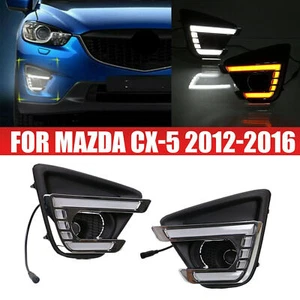 Fit 2012-2016 Mazda CX-5 CX5 LED DRL Front Daytime Running Light Fog Turn Lamp - Picture 1 of 6