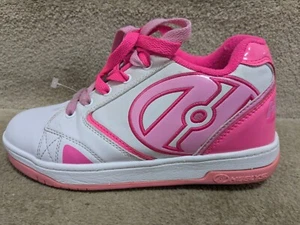 Original Girls HEELYS PROPEL 2 White Pink Lace up Low Top UK size 4 VGC! - Picture 1 of 19